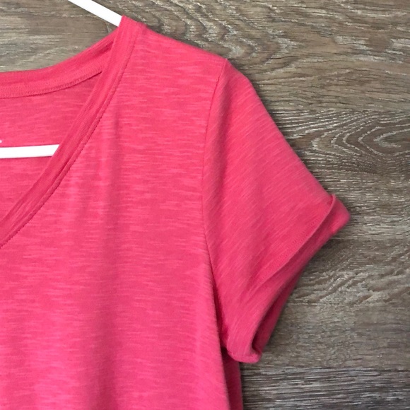 J. Jill Tops J Jill Pink Pima Shortsleeved Vneck Tee Size S Poshmark